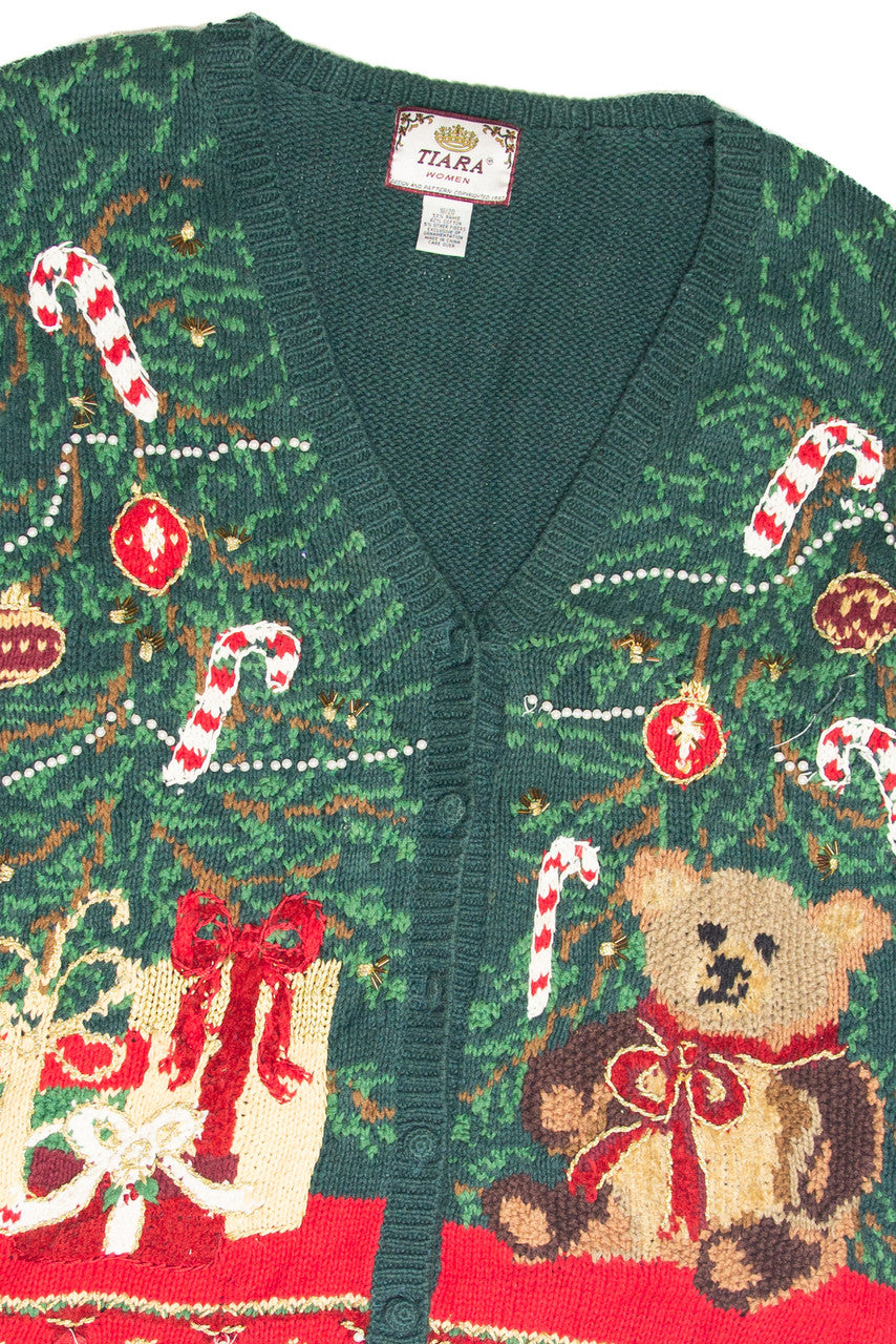 Vintage Green Ugly Christmas Cardigan 61948