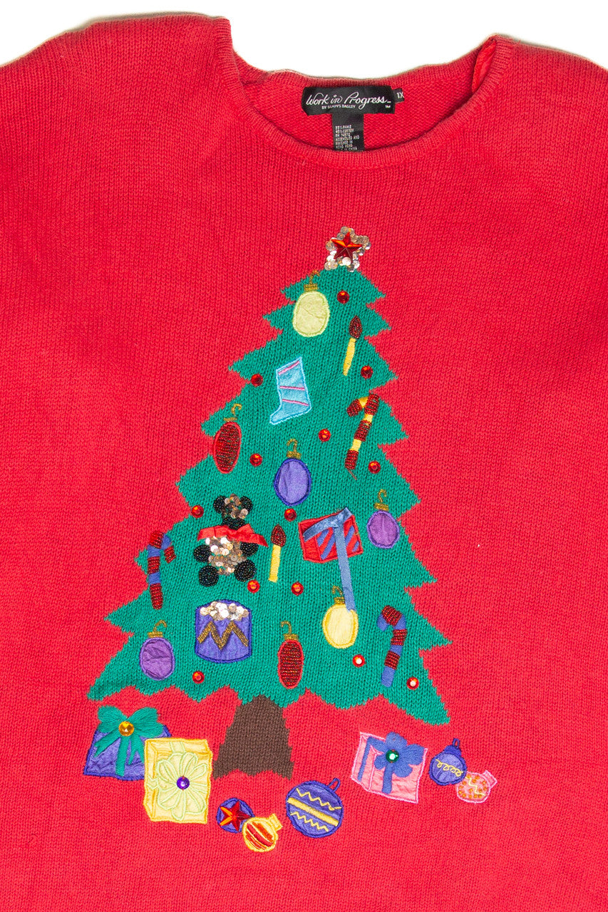 Vintage Red Ugly Christmas Pullover 61952