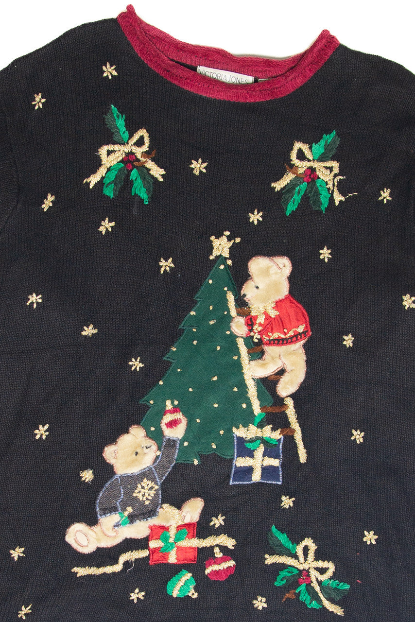 Vintage Black Ugly Christmas Pullover 61953