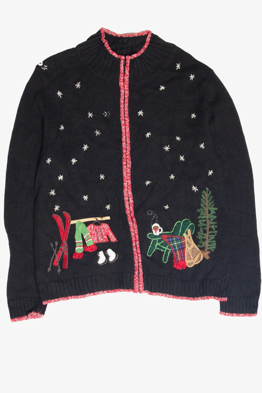 Vintage Black Ugly Christmas Cardigan 61956