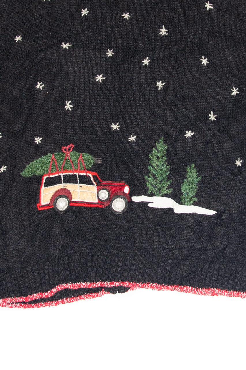 Vintage Black Ugly Christmas Cardigan 61956