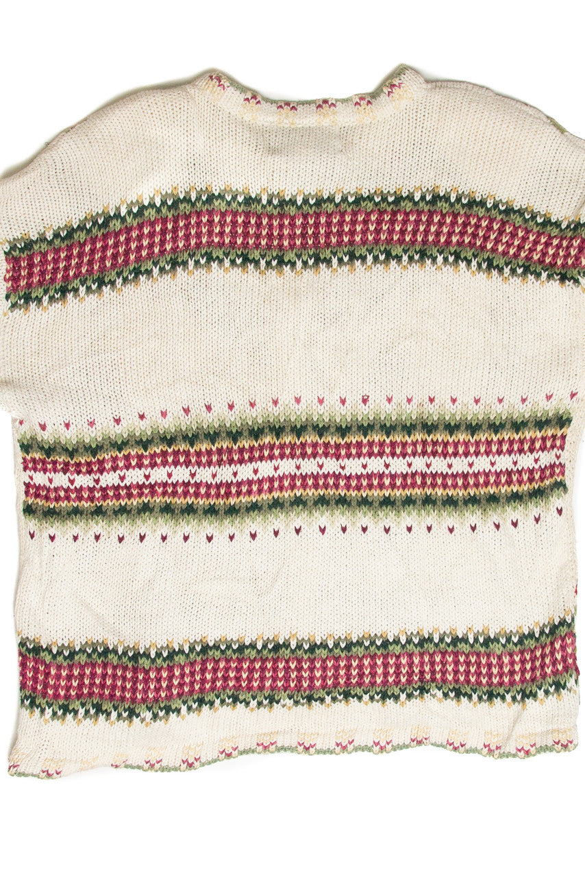 Vintage White Ugly Christmas Cardigan 61963