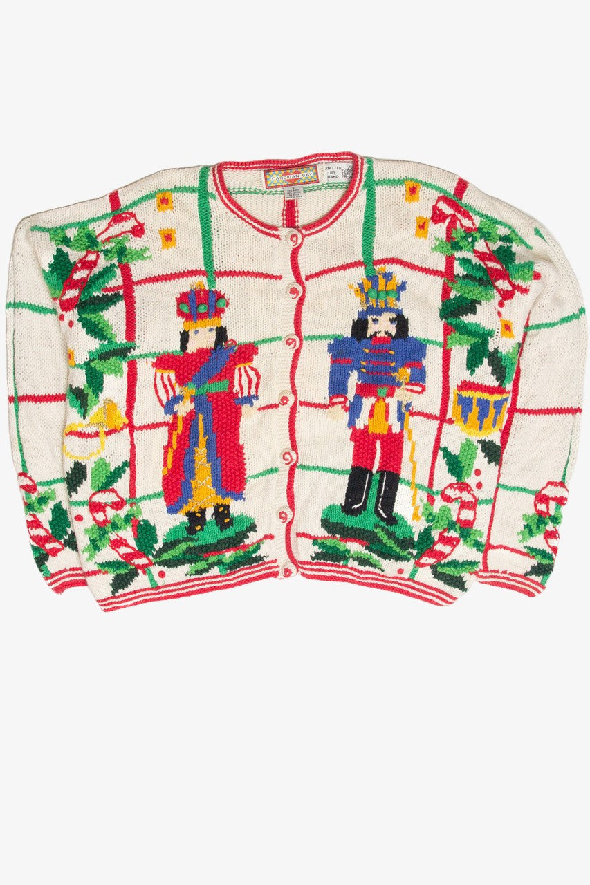Vintage White Ugly Christmas Cardigan 61967