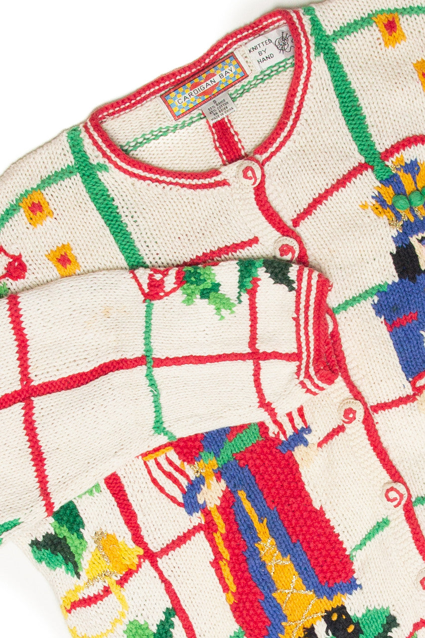 Vintage White Ugly Christmas Cardigan 61967
