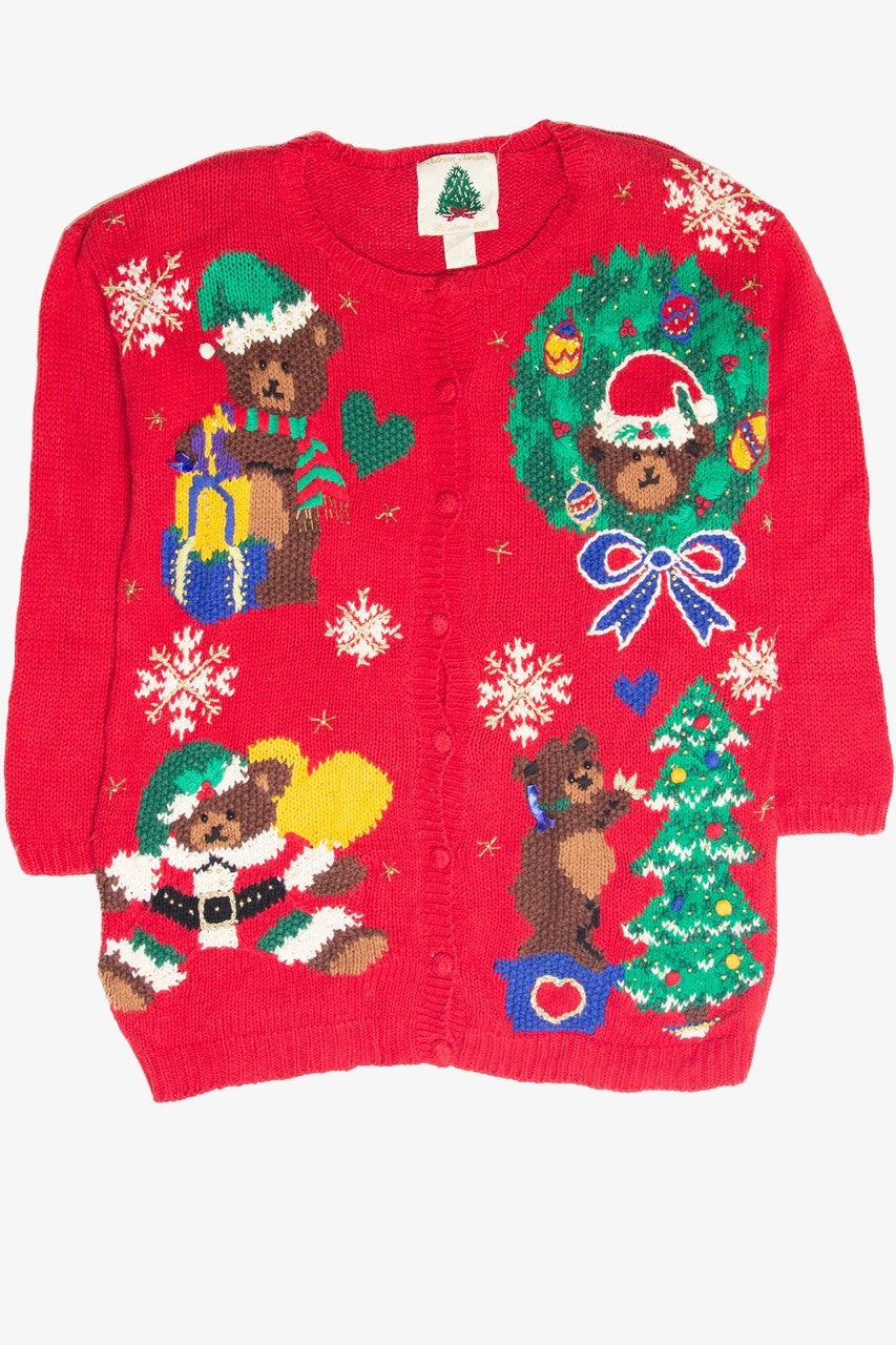 Vintage Red Ugly Christmas Cardigan 61972