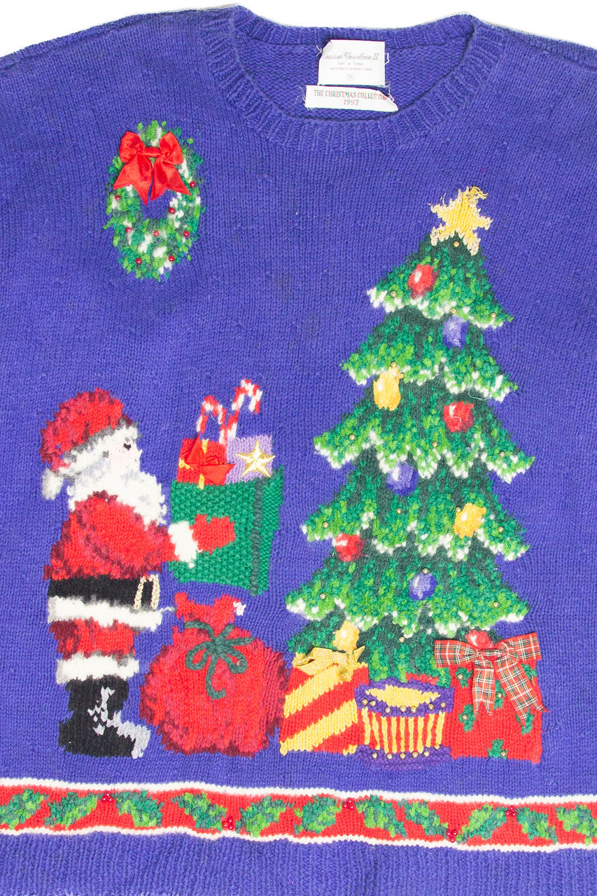 Vintage Blue Ugly Christmas Pullover 61974