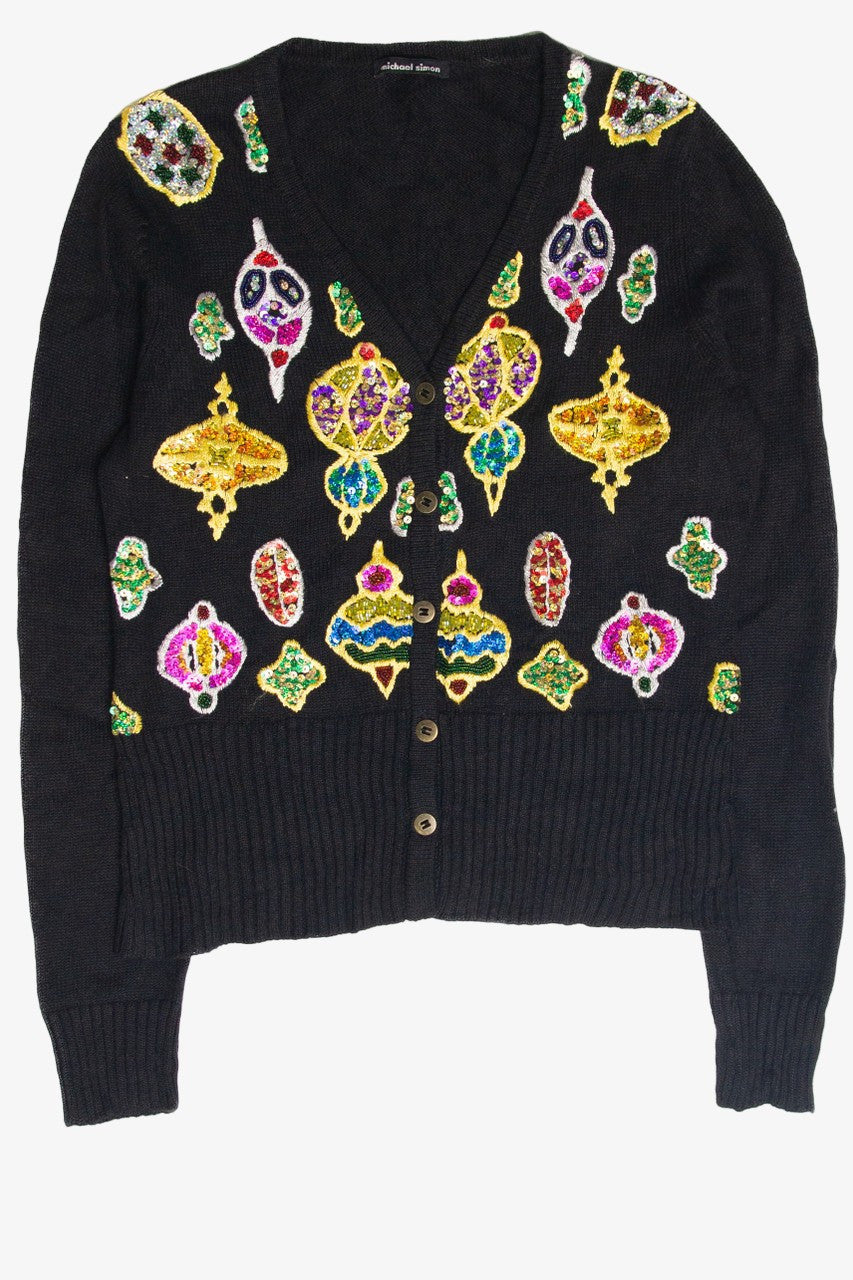 Vintage Black Ugly Christmas Cardigan 61978