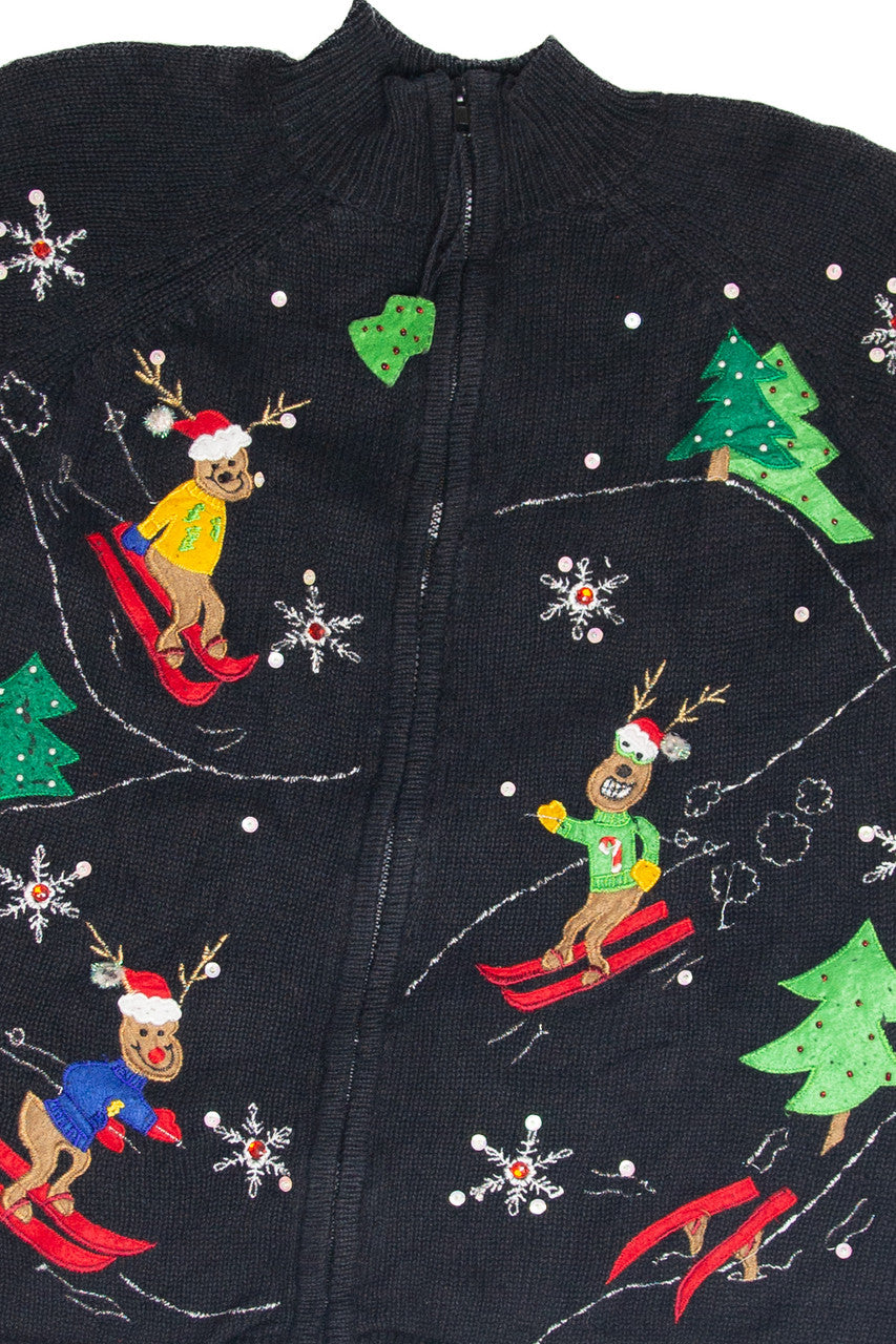 Vintage Black Ugly Christmas Cardigan 61989
