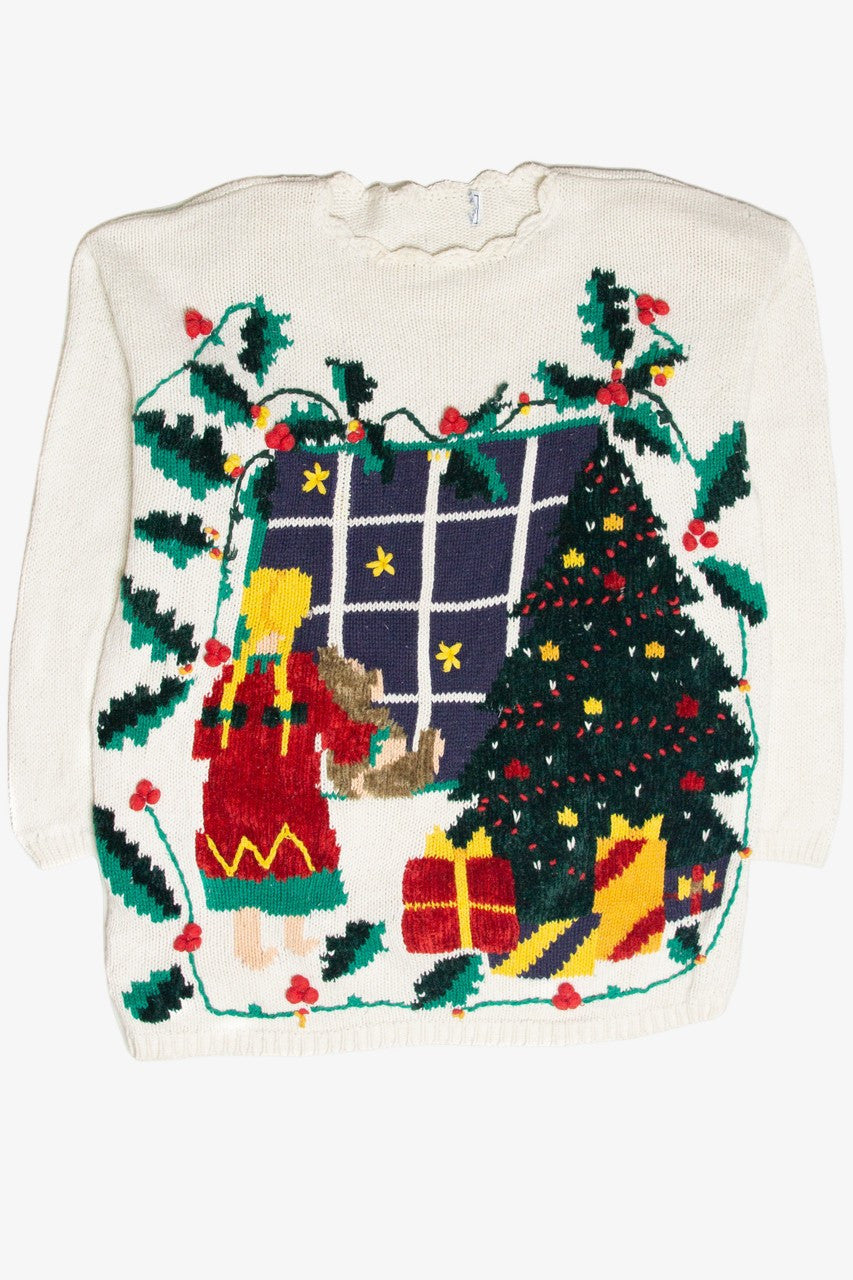Vintage White Ugly Christmas Pullover 61990