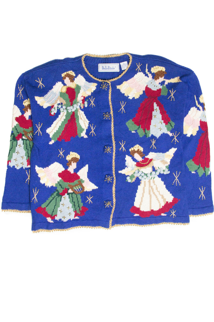 Vintage Blue Ugly Christmas Cardigan 61991