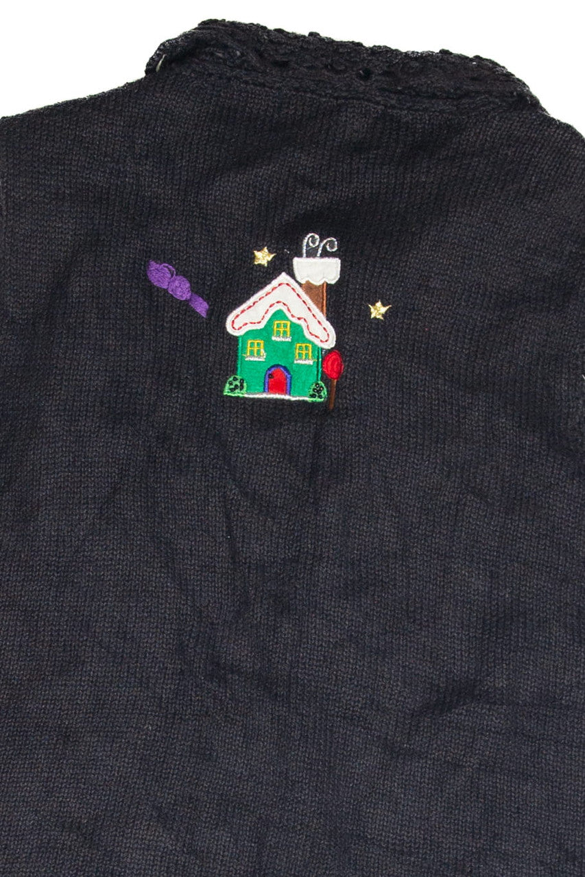 Vintage Black Ugly Christmas Vest