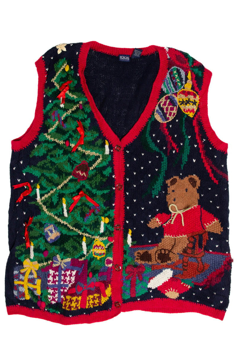 Navy Ugly Christmas Sweater Vest 62021