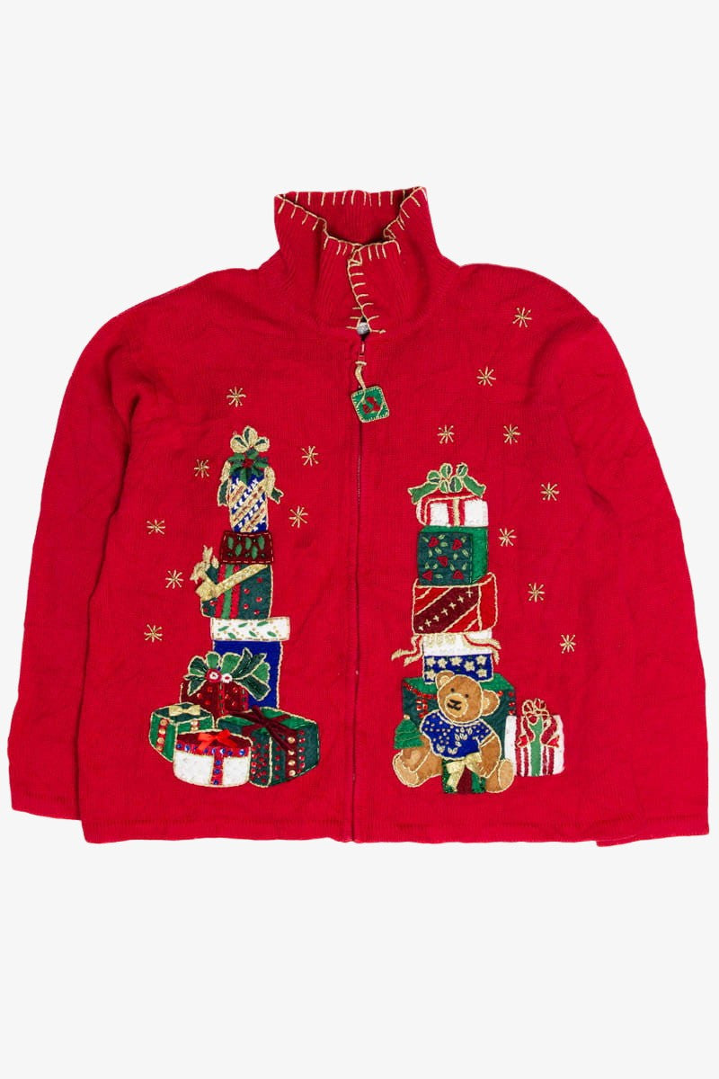 Red Present Stacks Ugly Christmas Sweater 62035