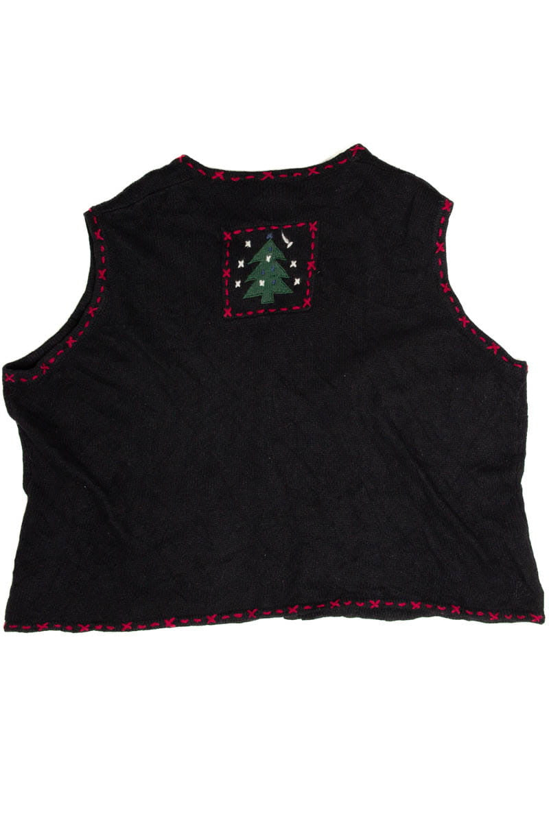 Snowman & Trees Patchwork Ugly Christmas Sweater Vest 62023