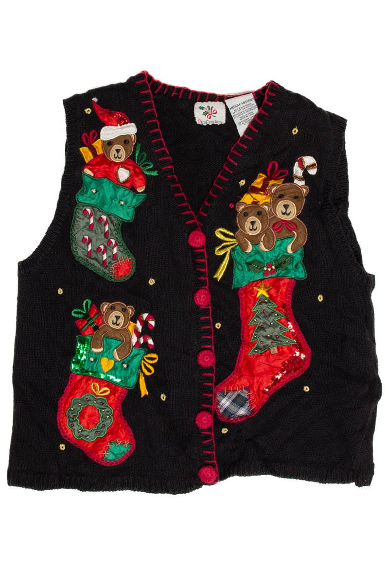 Bears in Stockings Ugly Christmas Sweater Vest 62073