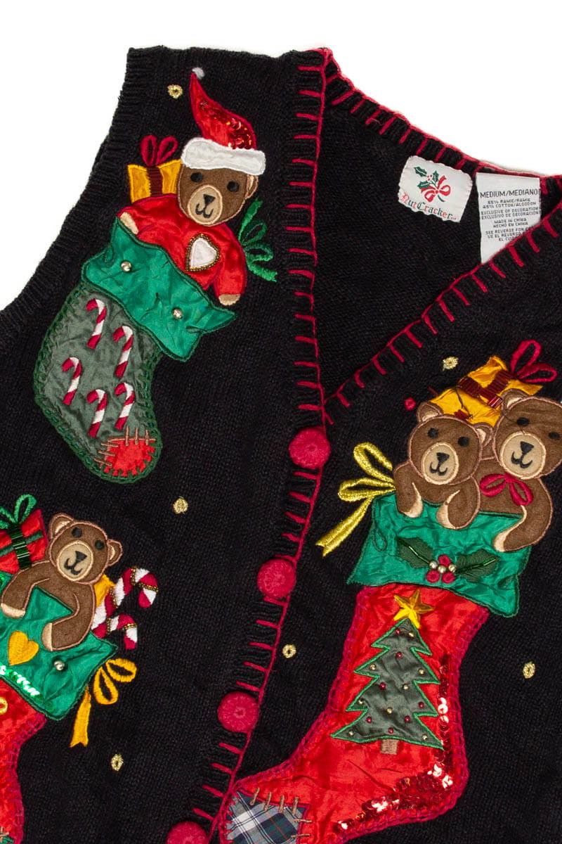 Bears in Stockings Ugly Christmas Sweater Vest 62073