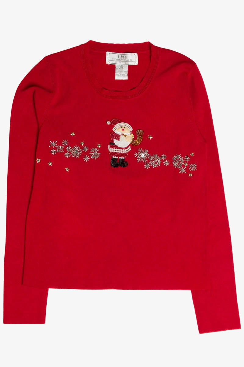 Beaded Santa Ugly Christmas Sweater 62074