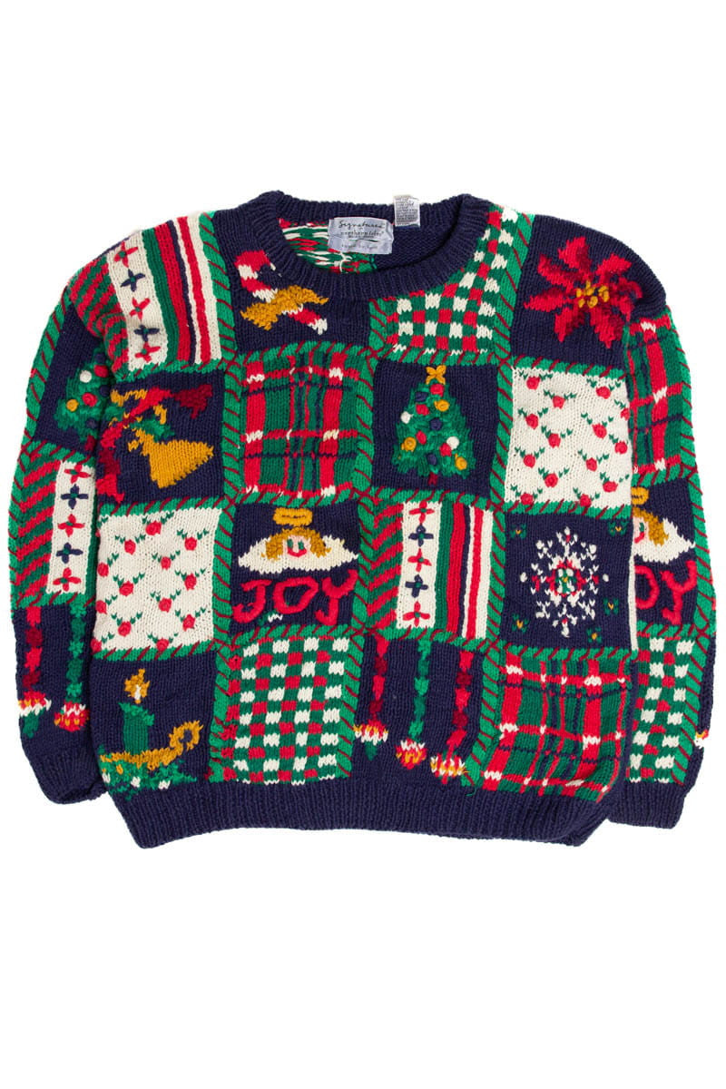 Patchwork Knit Ugly Christmas Sweater 62090