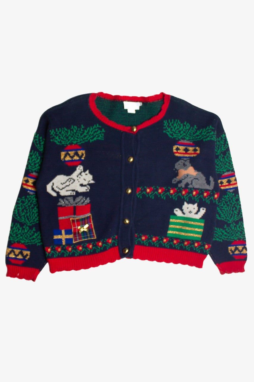 Kittens Playing Ugly Christmas Cardigan 62130
