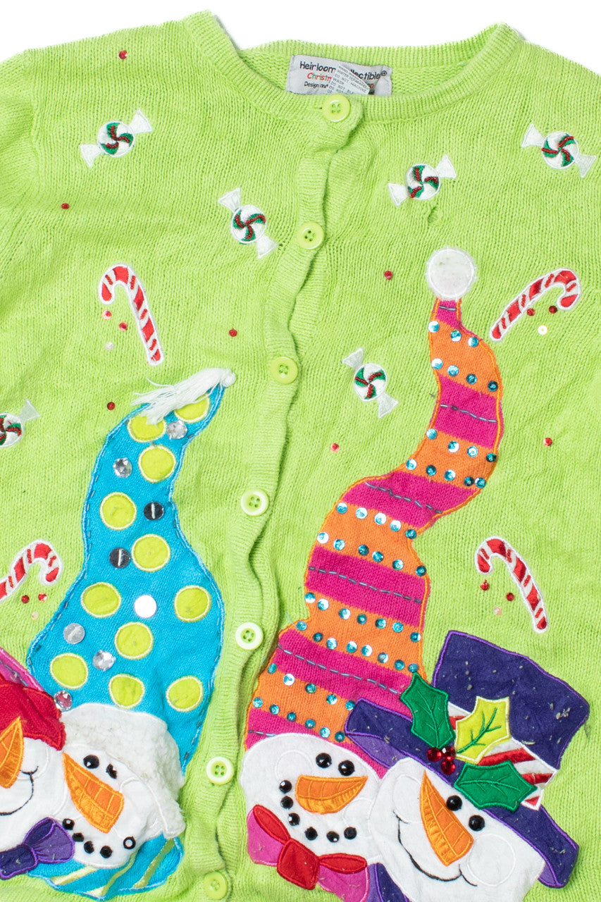 Silly Snowmen Ugly Christmas Cardigan 62163