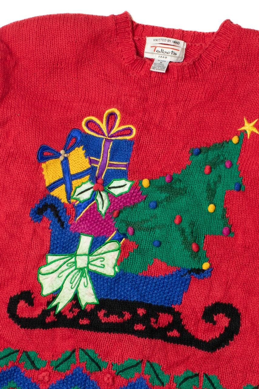 Christmas Tree Sleigh Ugly Christmas Sweater 62184