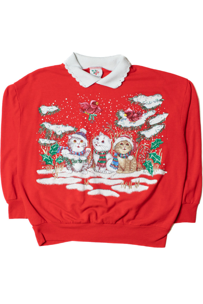 Holiday Cats Ugly Christmas Sweatshirt 62219
