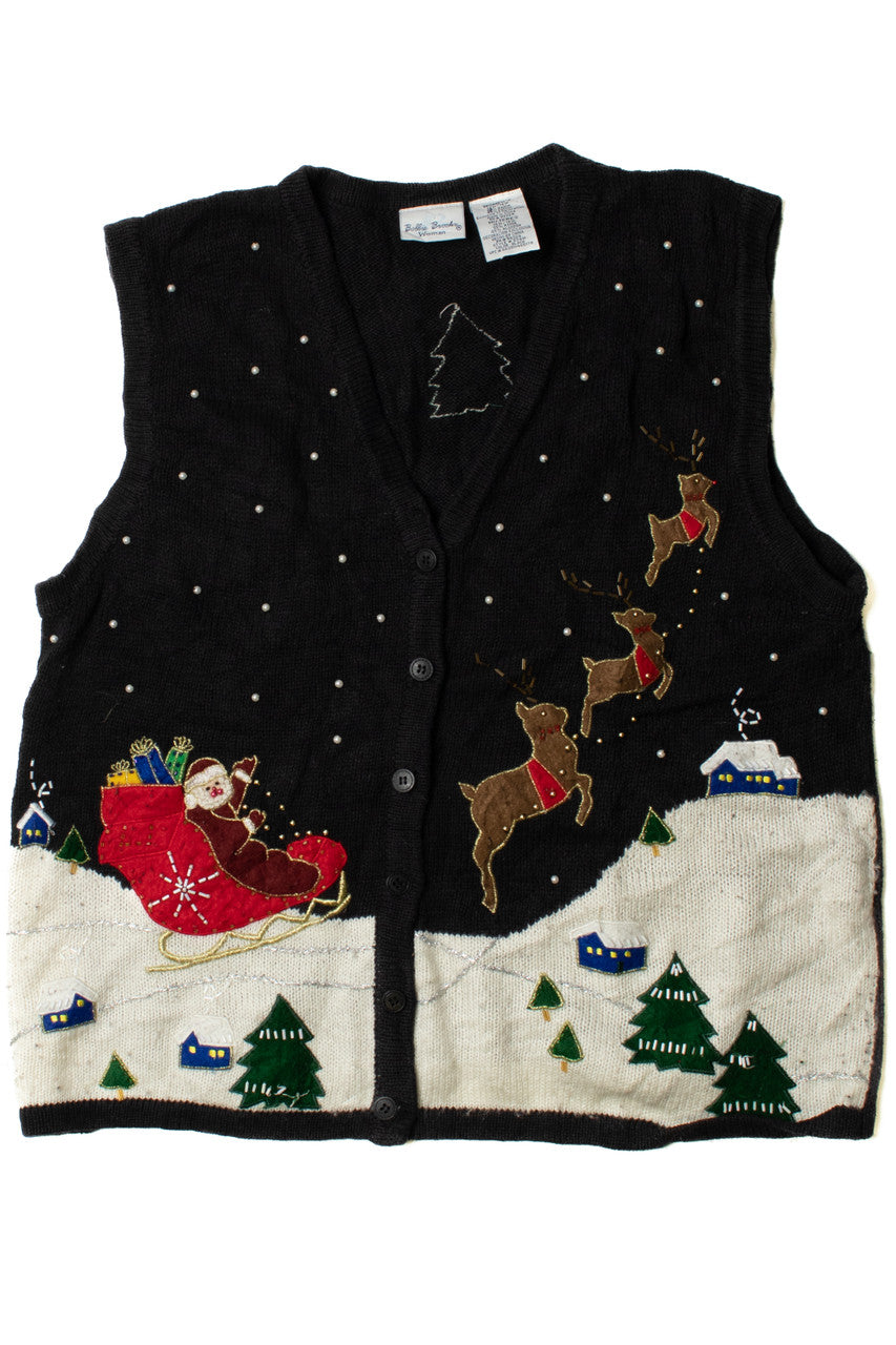 Santa & His Reindeer Ugly Christmas Vest 62261