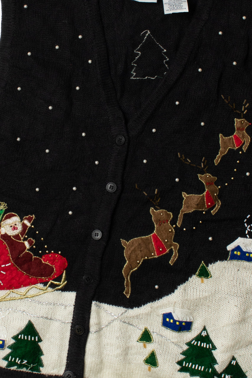 Santa & His Reindeer Ugly Christmas Vest 62261