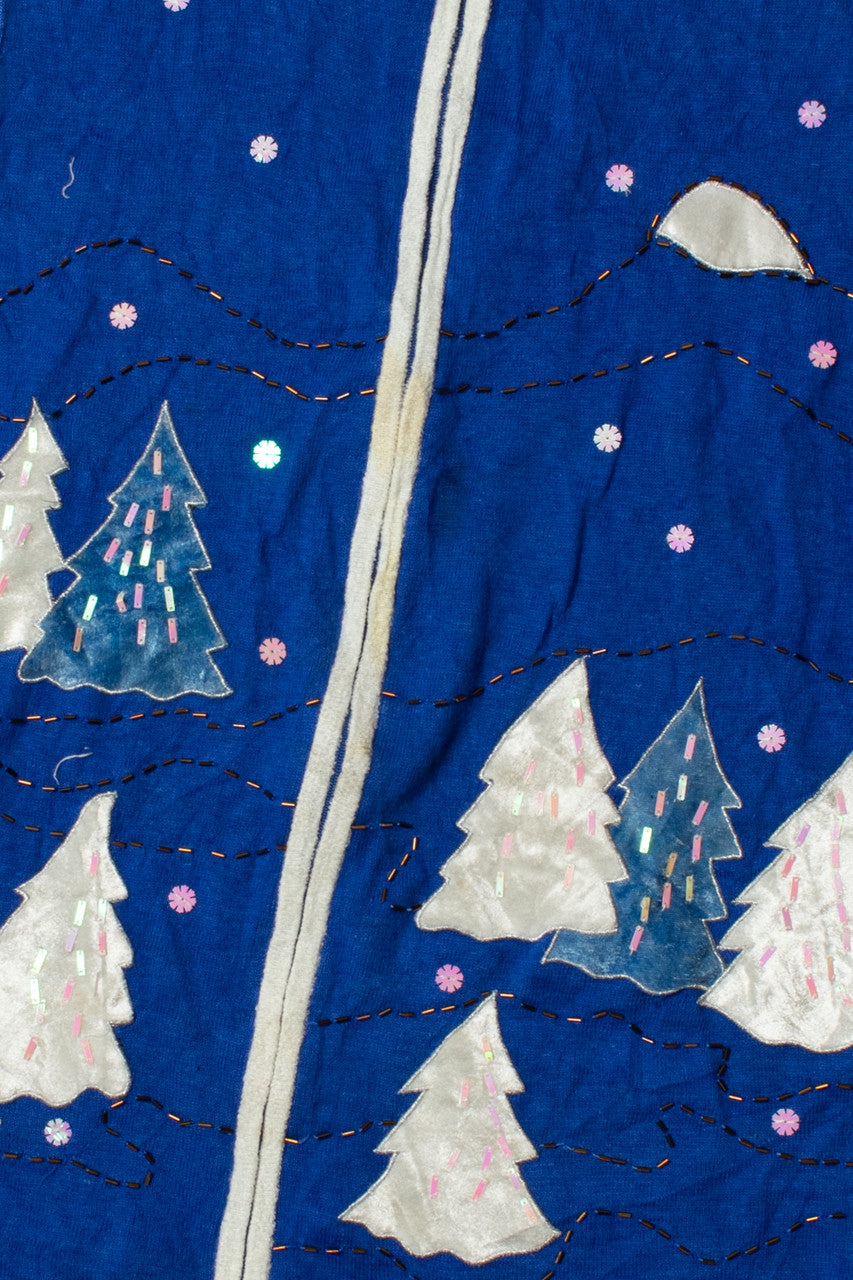 Blue Holiday Trees Ugly Christmas Vest 62266