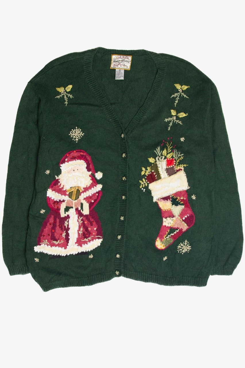 Vintage Green Ugly Christmas Cardigan 62933