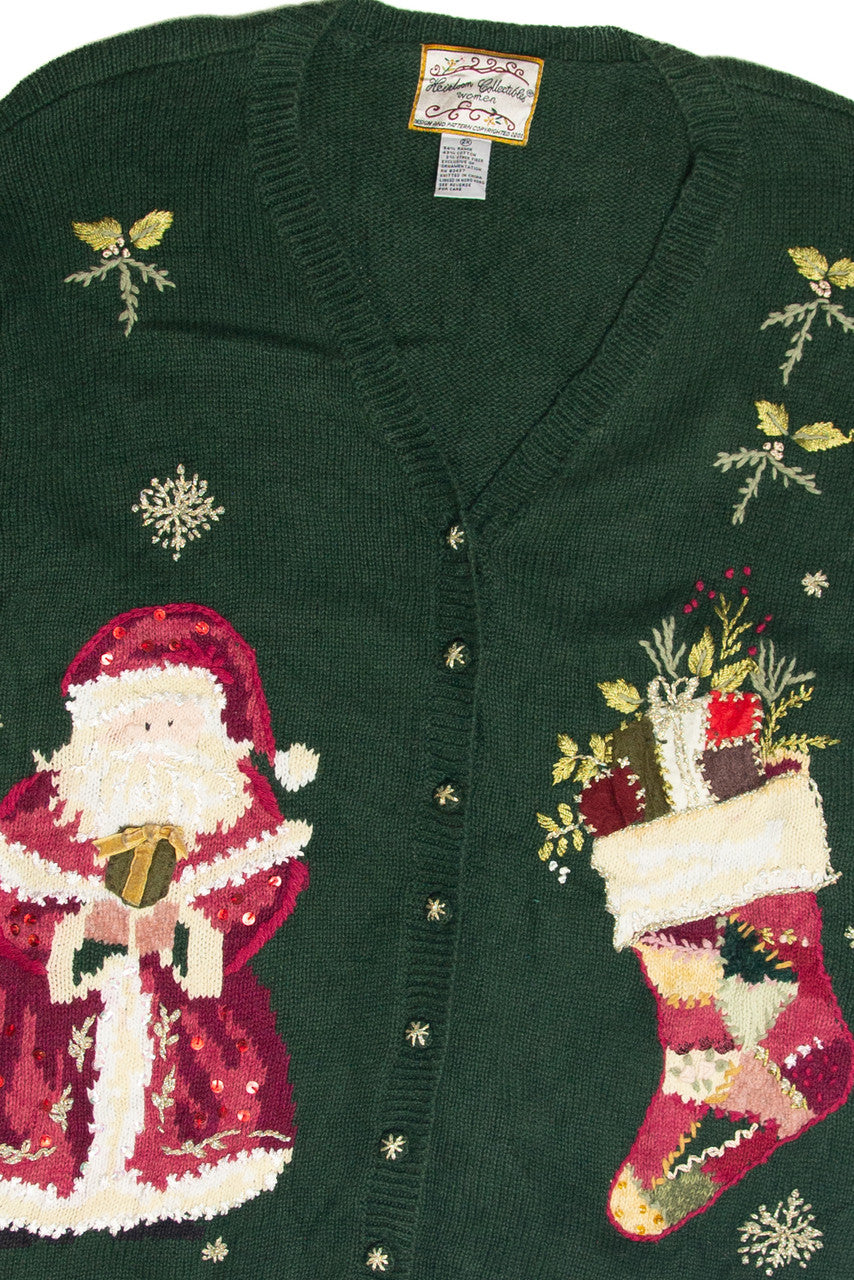 Vintage Green Ugly Christmas Cardigan 62933