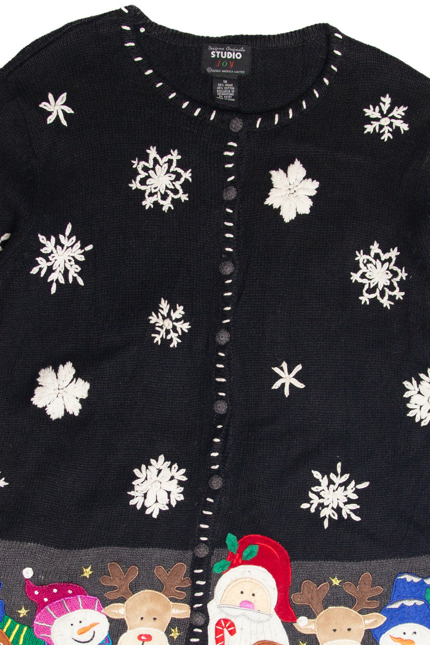 Vintage Black Ugly Christmas Cardigan 62942