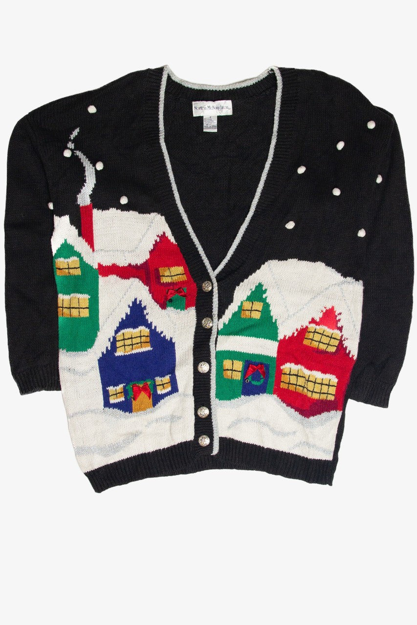 Vintage Black Ugly Christmas Cardigan 62944