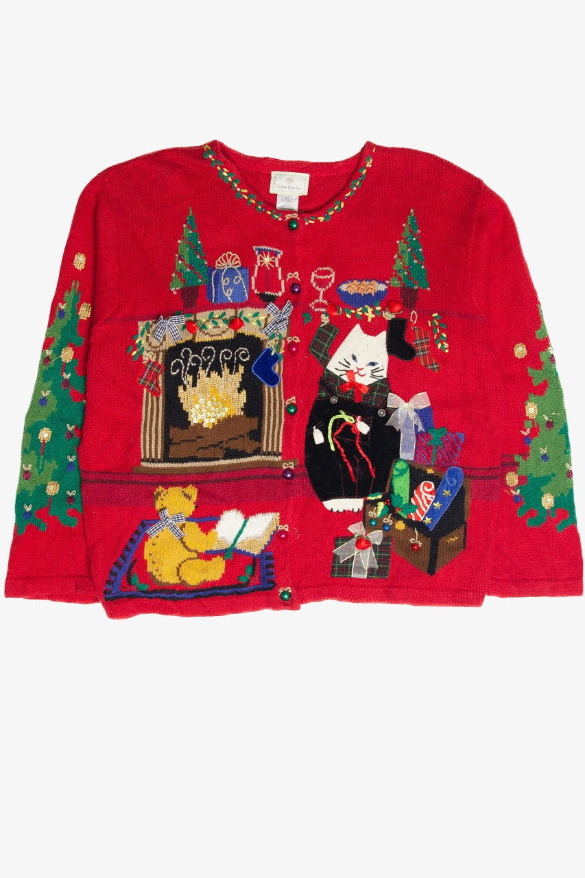 Vintage Red Ugly Christmas Cardigan 62945