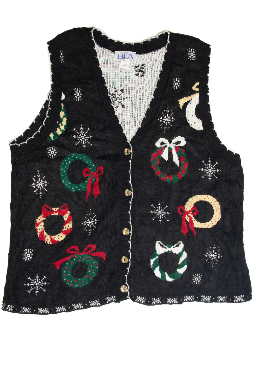 Vintage Black Ugly Christmas Vest 62958
