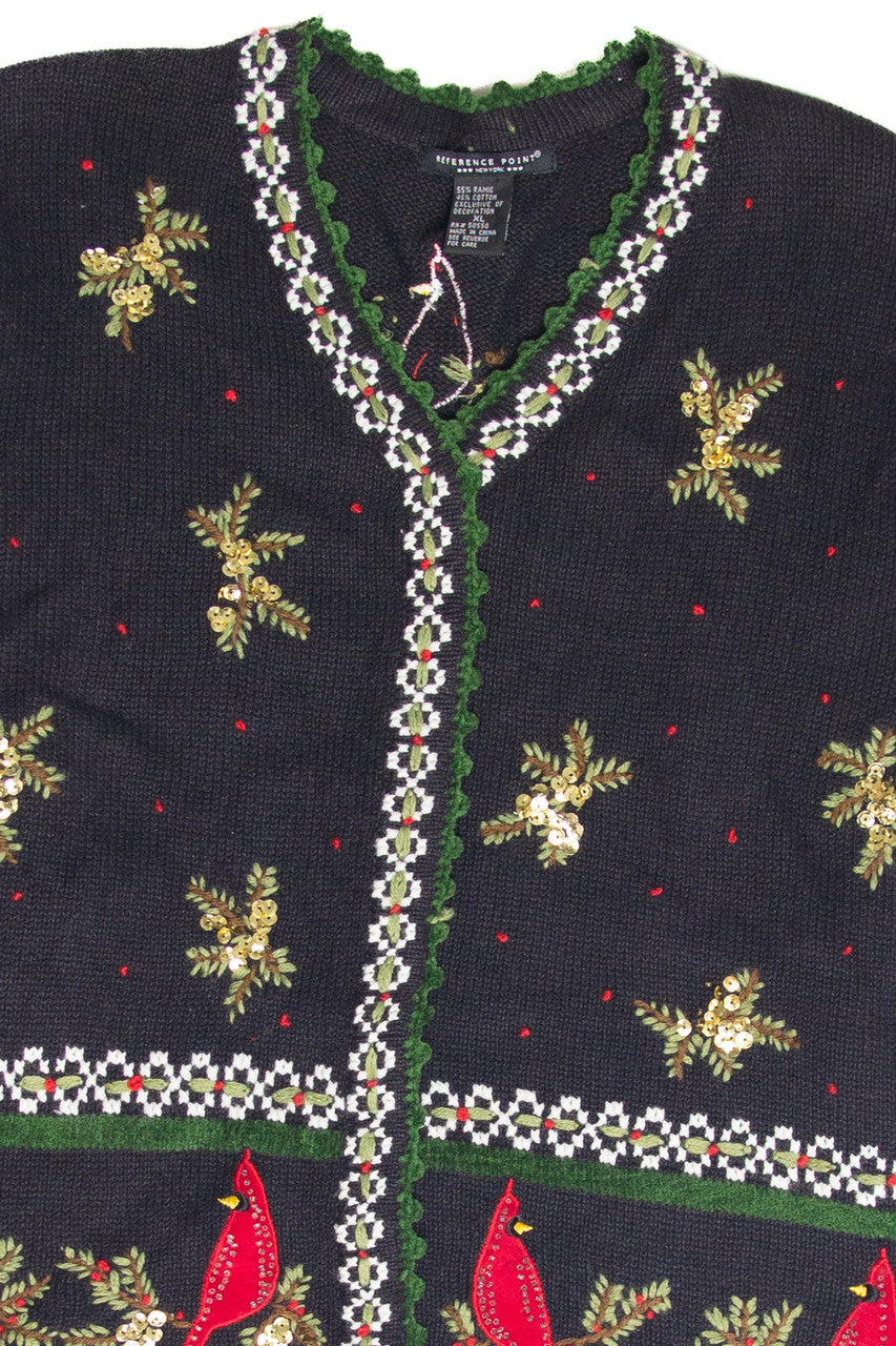 Vintage Cardinals Ugly Christmas Cardigan 62961