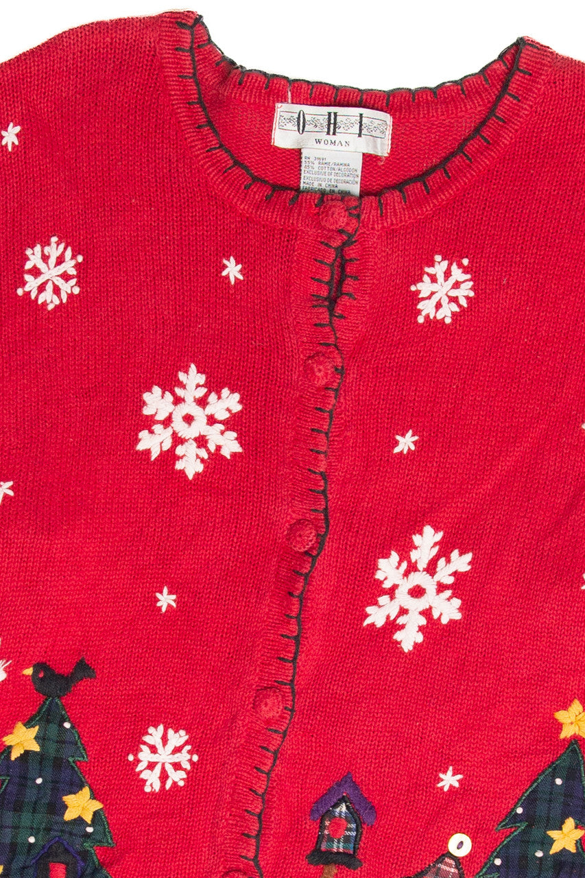 Vintage Red Ugly Christmas Cardigan 62963