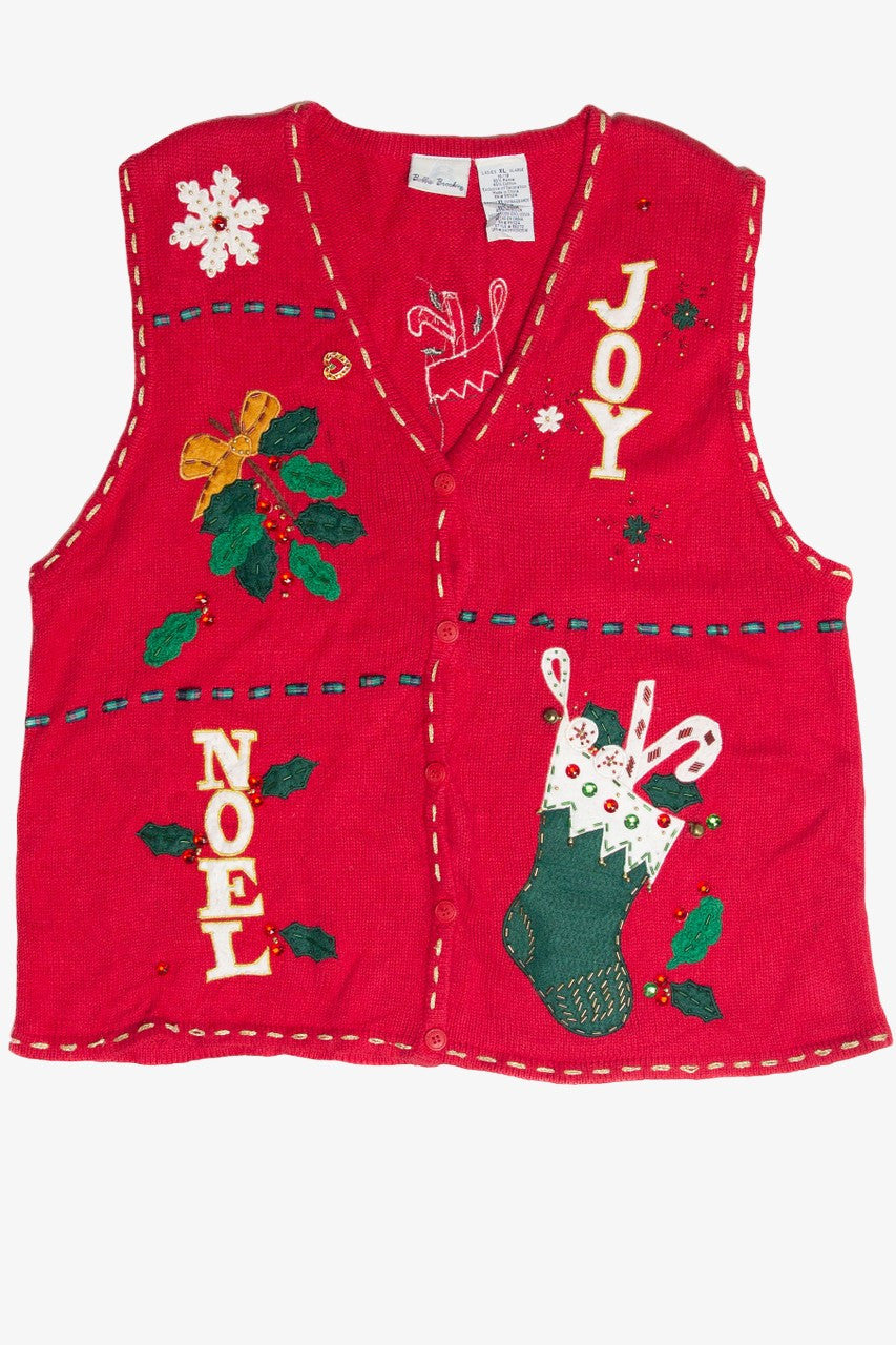 Vintage Red Ugly Christmas Vest 62977
