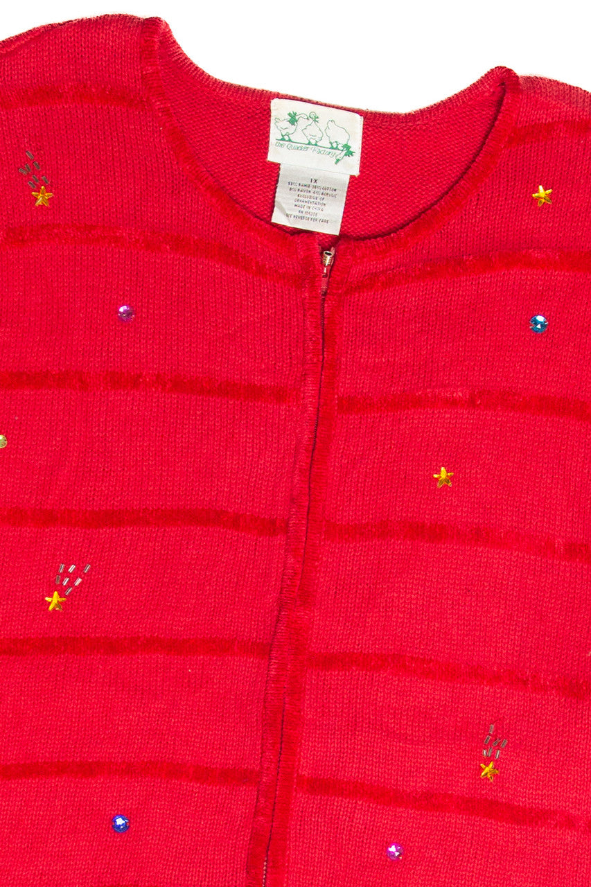 Vintage Red Ugly Christmas Cardigan 62980