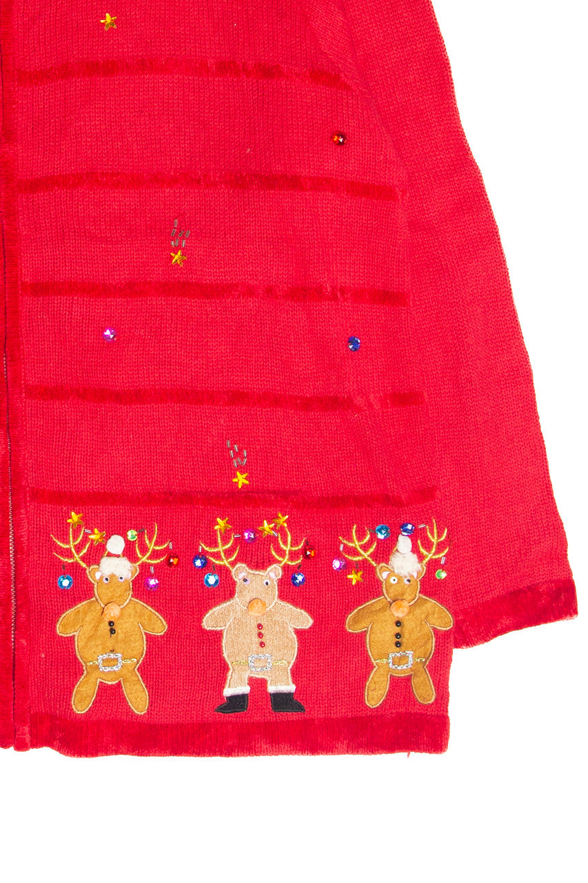 Vintage Red Ugly Christmas Cardigan 62980