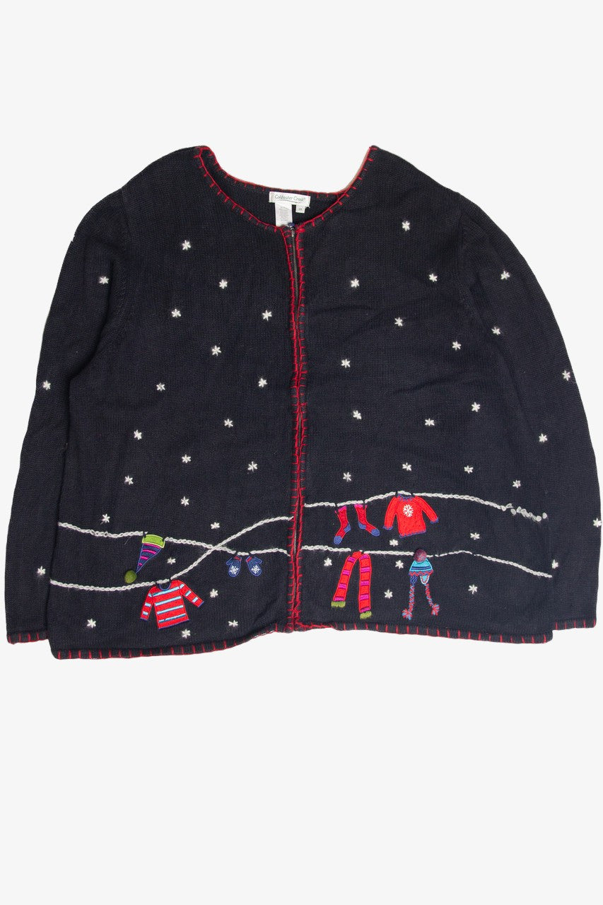 Vintage Black Ugly Christmas Cardigan 62983