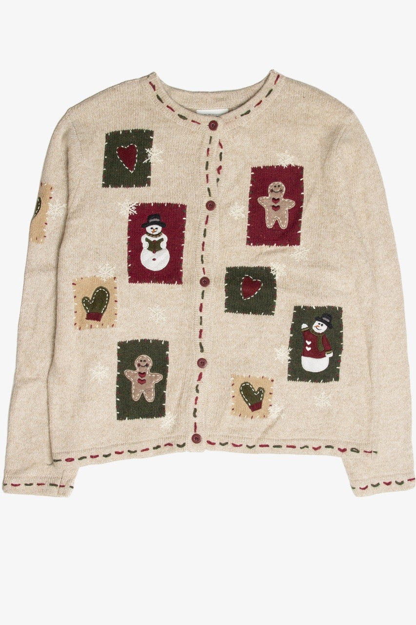 Vintage Beige Ugly Christmas Cardigan 62986