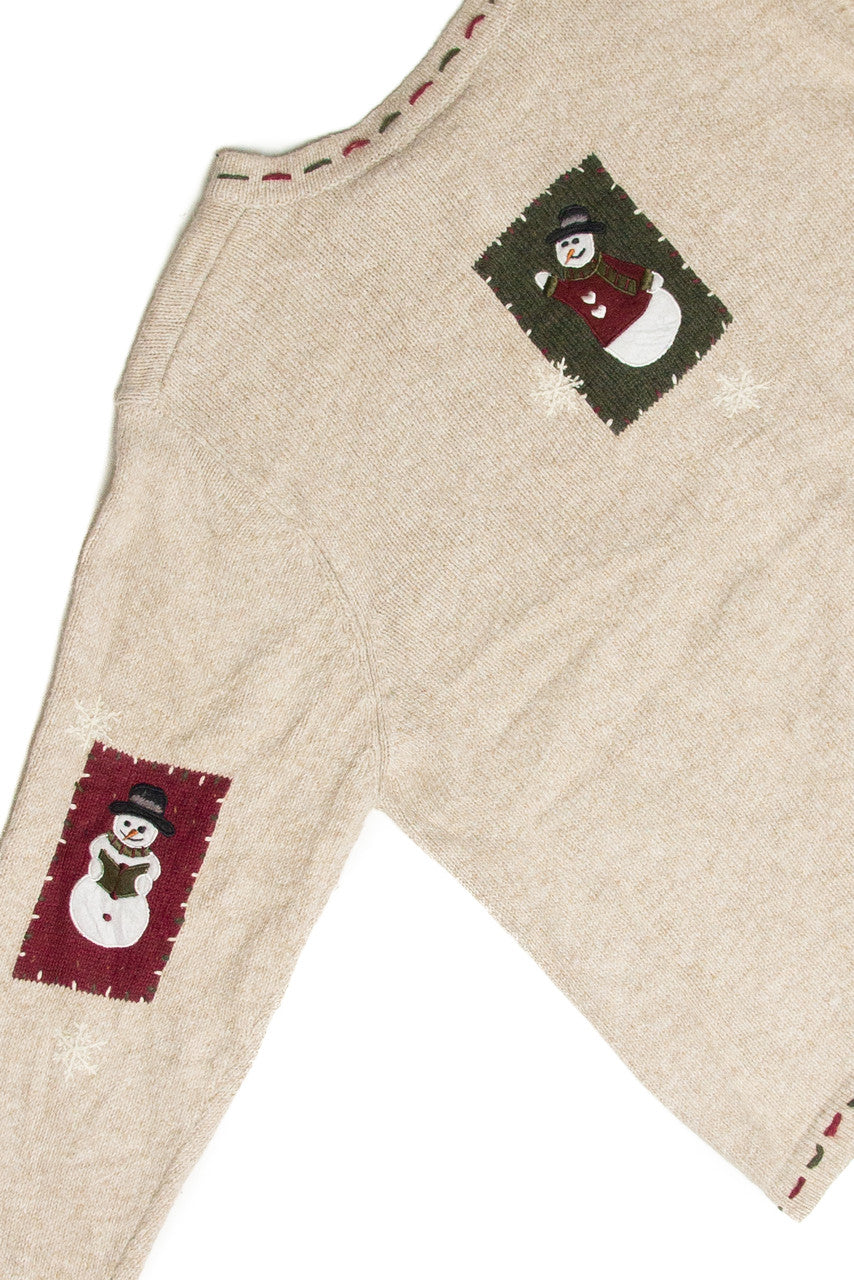 Vintage Beige Ugly Christmas Cardigan 62986