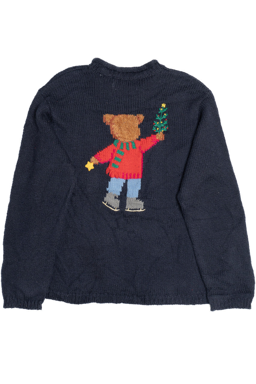 Marisa Christina Christmas Bear Navy Ugly Christmas Sweater 63739