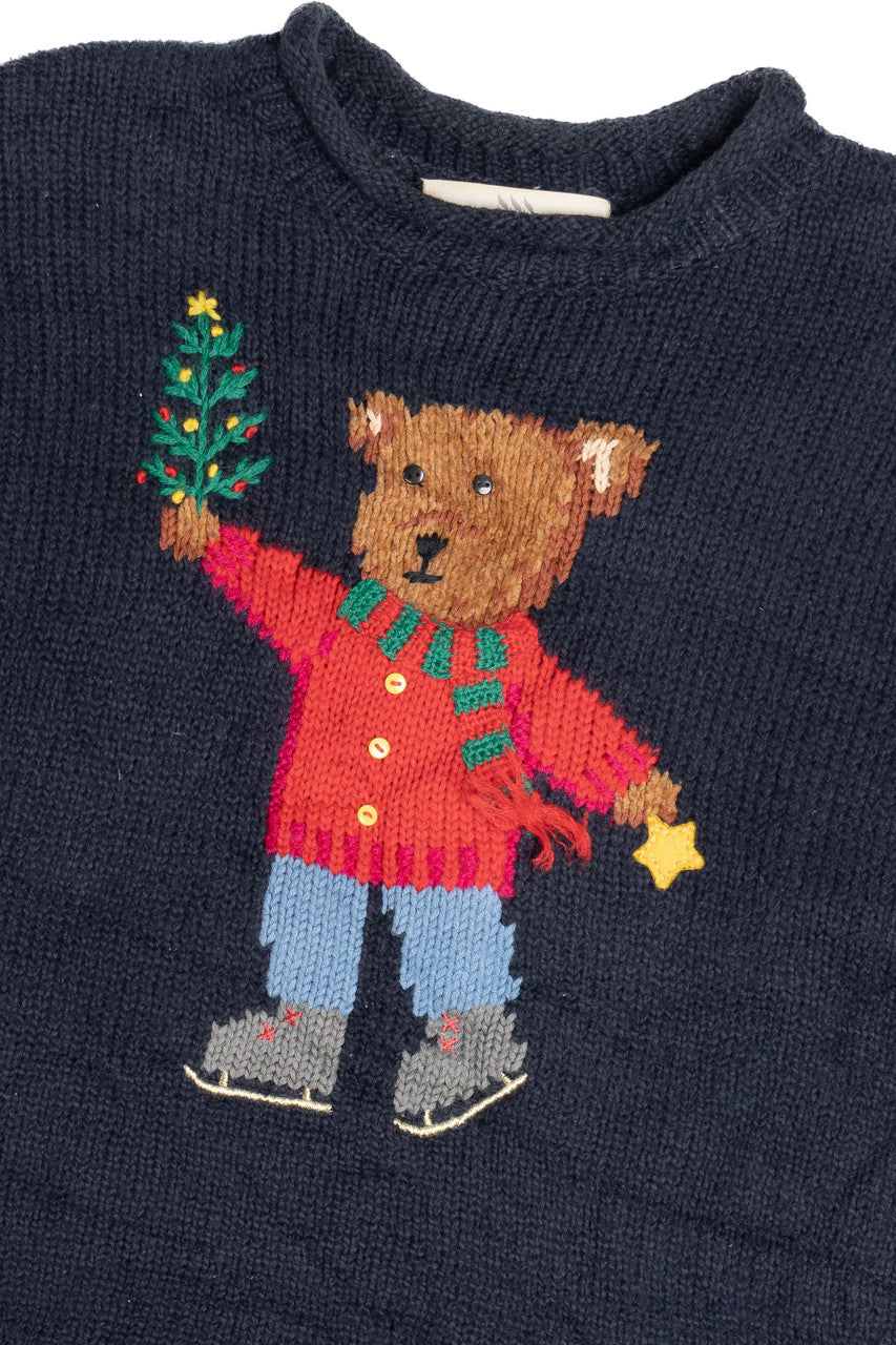 Marisa Christina Christmas Bear Navy Ugly Christmas Sweater 63739