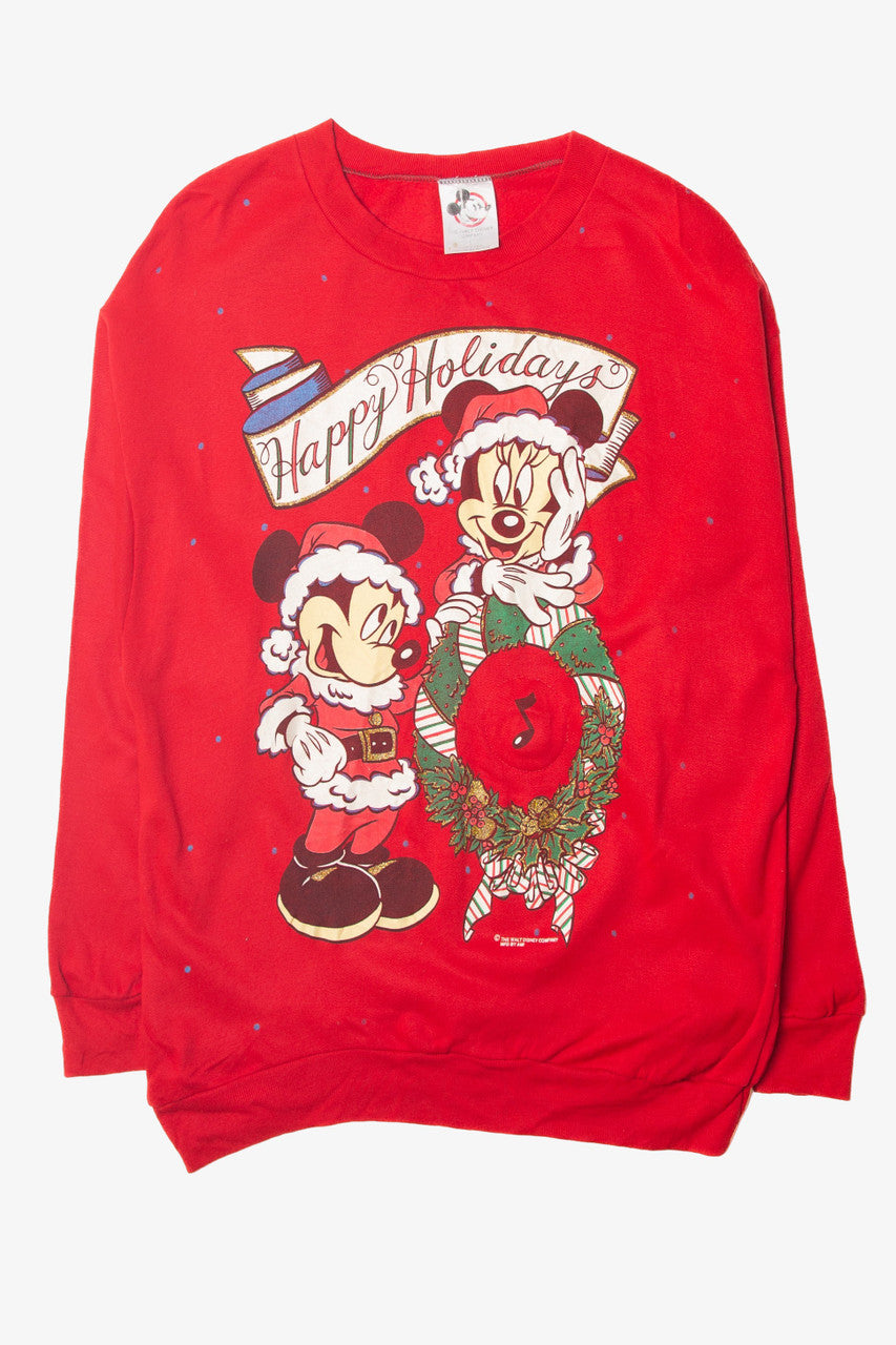 Mickey And Minnie Mouse "Happy Holidays" Christmas Sweater 63744