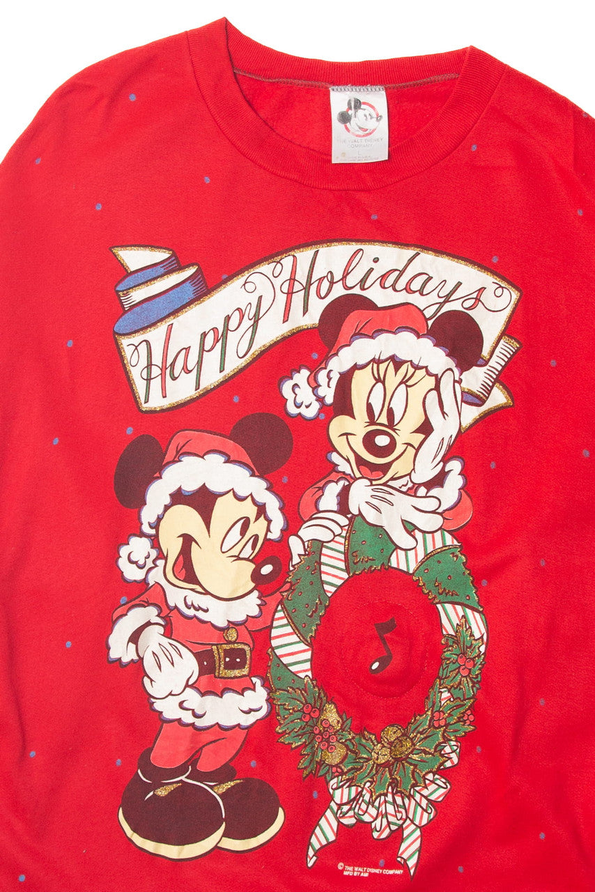 Mickey And Minnie Mouse "Happy Holidays" Christmas Sweater 63744