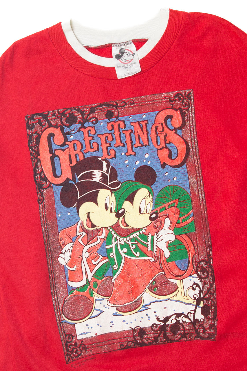 Mickey And Minnie Mouse Double Sided Ugly Christmas Sweater 63750