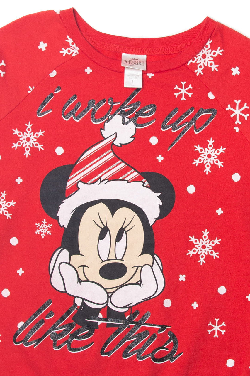 Minnie Mouse "I Woke Up Like This" Ugly Christmas Sweater 63771