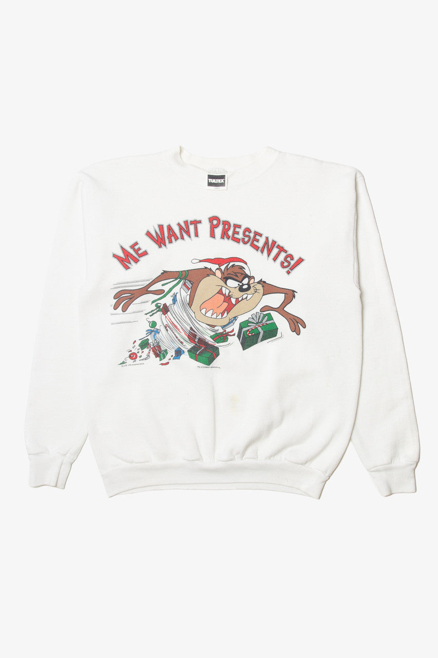 Taz "Me Want Presents" Looney Tunes Ugly Christmas Sweater 63775